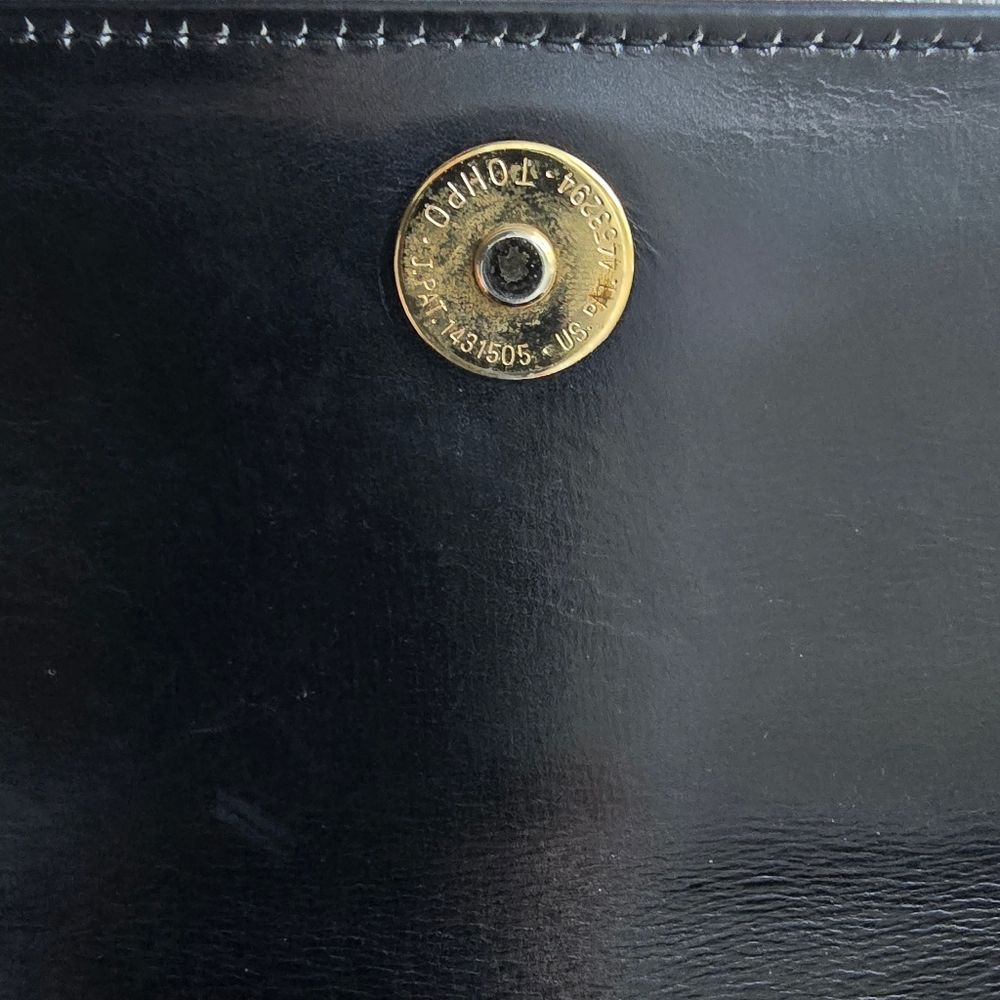 Vintage Gucci Black Leather Gold Chain Shoulder Bag - Picture 11 of 14